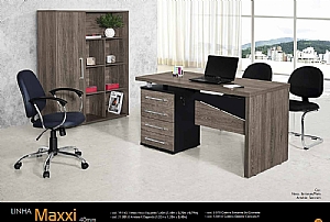 conjunto armario mesa e cadeiras escritorio linha maxxi