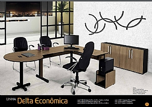 conjunto armario mesa e cadeiras escritorio linha economica